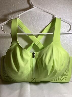 Victoria's Secret Front-Zip High-Impact Sports Bra - Lime